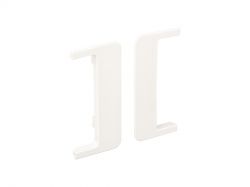 Заглушка открытая к С-образному профилю Gola Volpato Clap`n`FIT белый (пара)