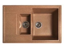 Мойка искусственный камень Solid ПРАКТИК 780х510 терракот (без отверстия под смеситель)