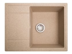 Мойка искусственный камень Solid ОПТИМА 650х510 латино беж (без отверстия под смеситель)