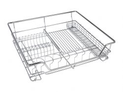 Посудосушитель фасад 800 выдвижной с доводчиком GIFF хром (1 полка и 1 поддон)