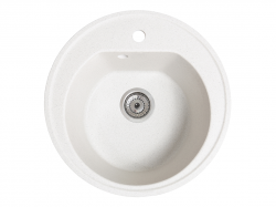 Мойка искусственный камень Solid КЛАССИК D510 белый песок (с отверстием под смеситель)