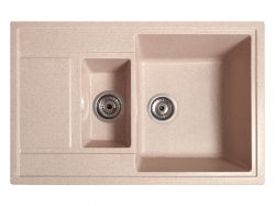 Мойка искусственный камень Solid ПРАКТИК 780х510 розовый песок (без отверстия под смеситель)