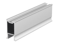 Профіль вертикальний закритий з пазом під щітку Slider LINE L=5300 срібло