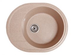 Мийка штучний камінь Solid КОМФИ 580х470 рожевий пісок (без отвору під змішувач)