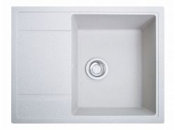 Мойка искусственный камень Solid ОПТИМА 650х510 белый песок (без отверстия под смеситель)