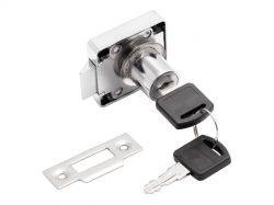 Замок мебельный накладной с собачкой GIFF 338 хром