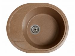 Мийка штучний камінь Solid КОМФИ 580х470 теракот (без отвору під змішувач)