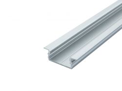 Профиль алюминиевый врезной для LED ленты LPV-7 A L=2000 алюминий рассеиватель белый матовый LM-U