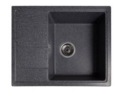 Мойка искусственный камень Solid 580х470 Силика черный гранит (без отверстия под смеситель)