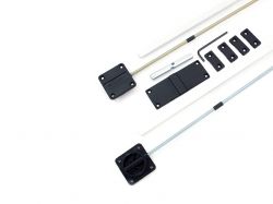 26040 Вирівнювач дверей L-2017 мм Linken System (з 2 частин, алюм накладки)