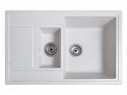 Мойка искусственный камень Solid ПРАКТИК 780х510 белый песок (без отверстия под смеситель)
