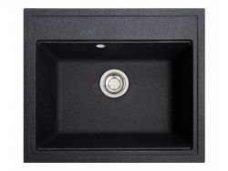 Мойка искусственный камень Solid ГРОСС 600х520 черный гранит (без отверстия под смеситель)