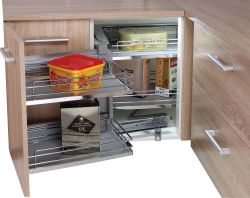 Раціональний кут лівий GIFF фасад 450-500 хром