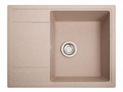 Мойка искусственный камень Solid ОПТИМА 650х510 розовый песок (без отверстия под смеситель)