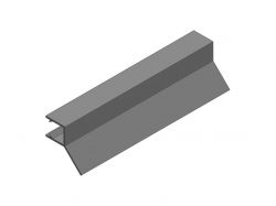 Ущільнювач 135° 8 мм скло-скло-стіна GIFF 203 L=2500 мм чорний напівпрозорий