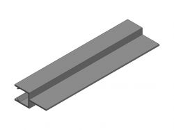 Ущільнювач 90° 8 мм стіна-скло GIFF 205 L=2500 мм чорний напівпрозорий