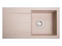 Мийка штучний камінь Solid КВАДРО 780х435 рожевий пісок (без отвору під змішувач)