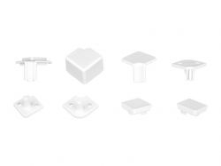 Комплект уголков и заглушек белый матовый, к плинтусу VOLPATO L=4200 15х15 мм