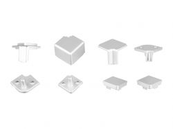 Комплект уголков и заглушек алюминий, к плинтусу VOLPATO L=4200 15х15 мм