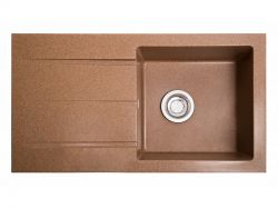 Мийка штучний камінь Solid КВАДРО 780х435 теракот (без отвору під змішувач)