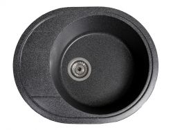 Мийка штучний камінь Solid КОМФИ 580х470 чорний граніт (без отвору під змішувач)