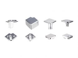 Комплект уголков и заглушек хром, к плинтусу VOLPATO L=4200 15х15 мм