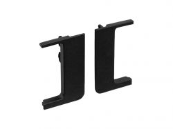 Заглушка открытая к L-образному профилю Gola Volpato Clap`n`FIT черный матовый (пара)