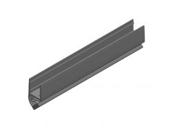 Ущільнювач магнітний регульований 8 мм GIFF L=2500 мм чорний напівпрозорий (комплект 2 шт)