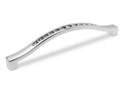 Ручка скоба GIFF 5/100/128 хром/кристал