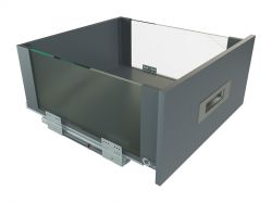 Висувний ящик зі скляними боковинами GIFF PRIME FlatBox L=450 H=199 графіт