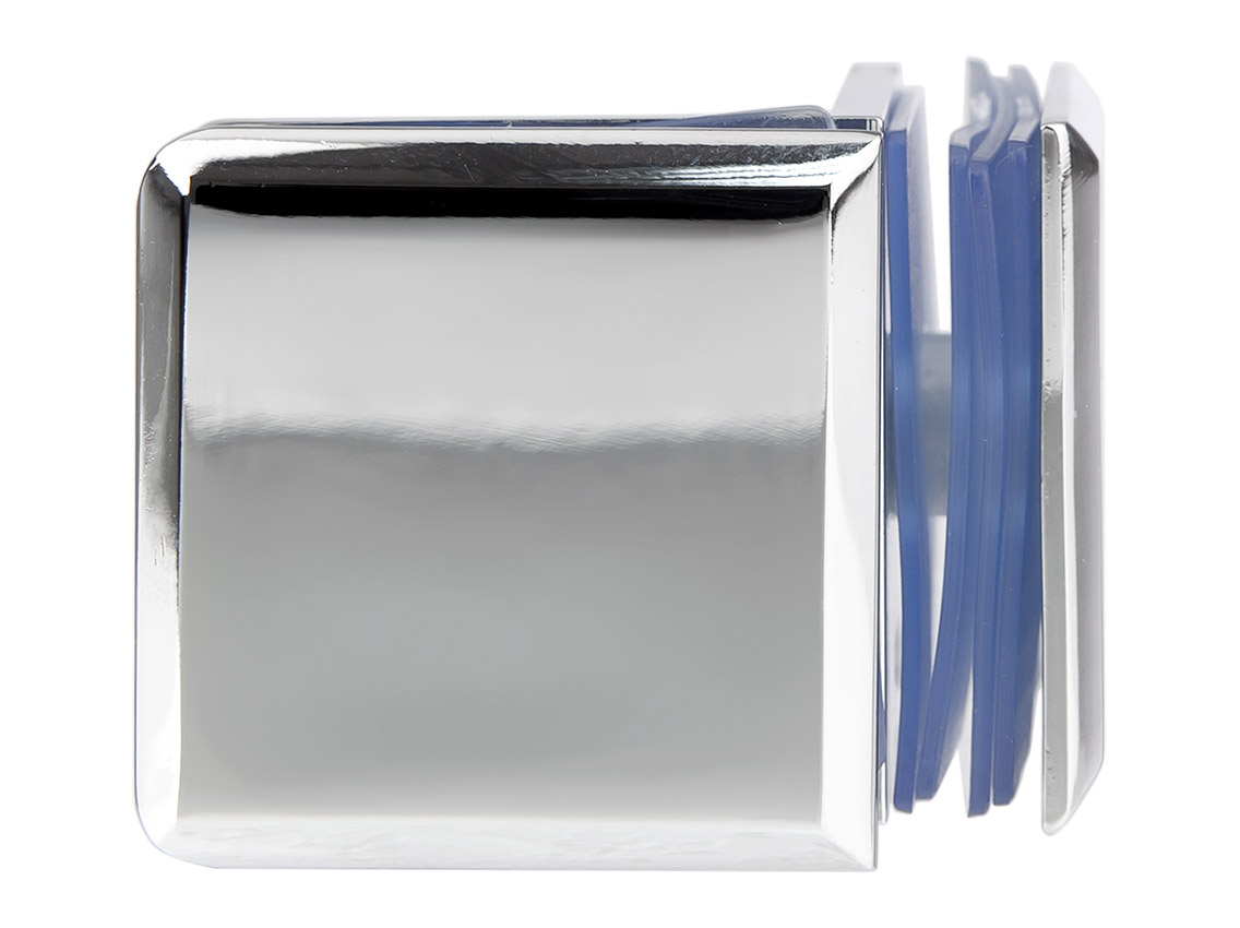 Коннектор 90° цинк. сплав стекло-стекло GIFF 725Zn полированный хром