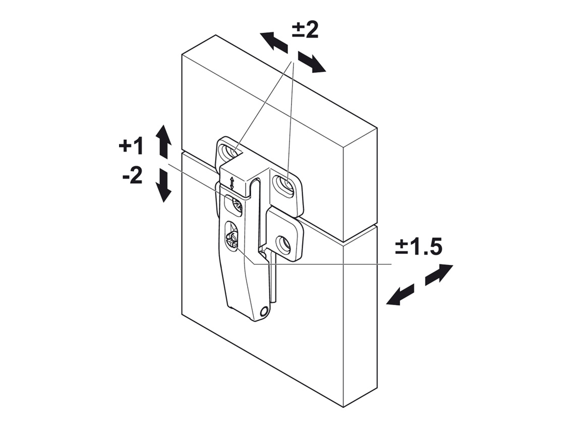 Петля центральная регулируемая Hafele для складных дверей Free Fold винт Varianta (372.64.797)