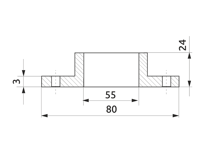 Фланец к трубе d=50 ALVA хром