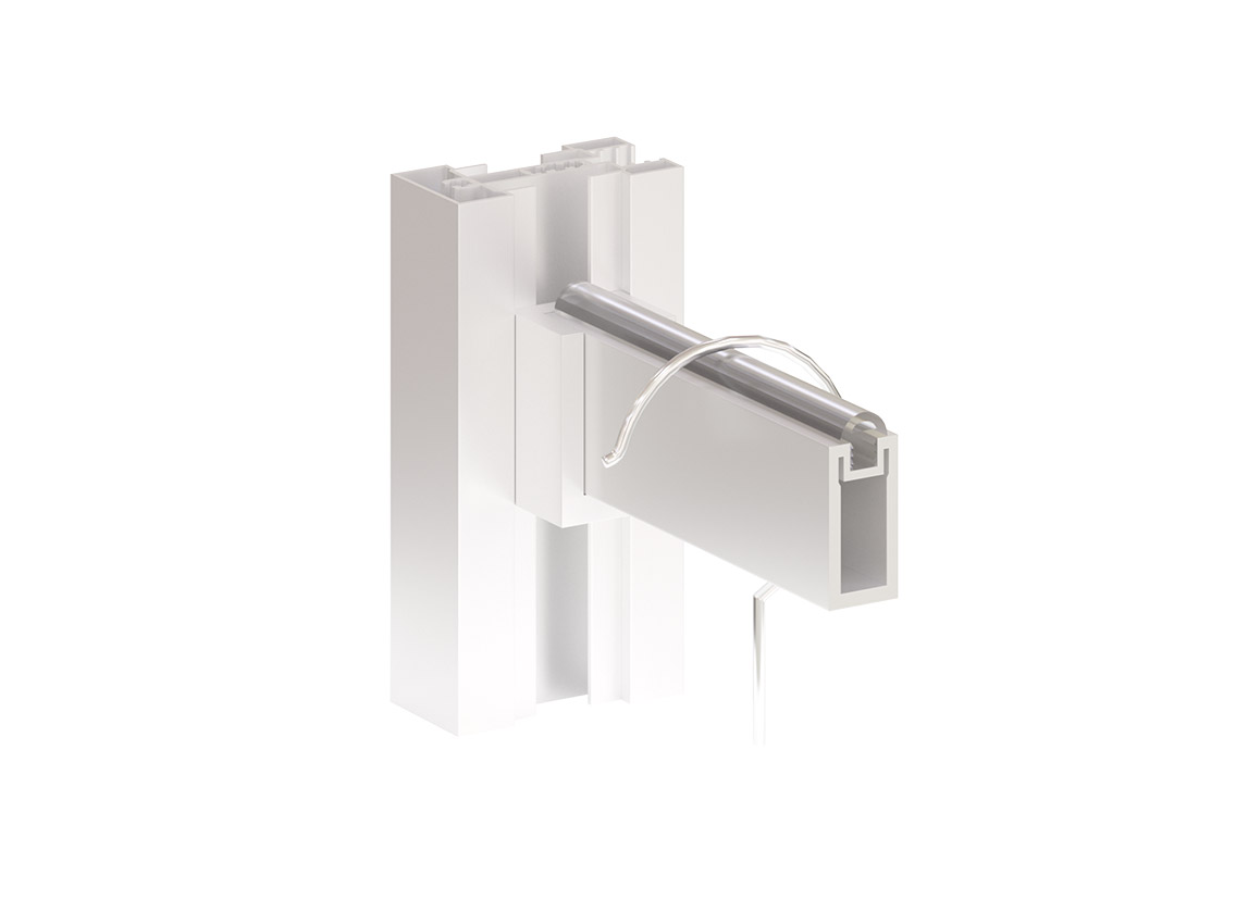 Штанга прямокутна зі вставкою гардеробна з кріпленням Volpato Stili L=900 алюміній