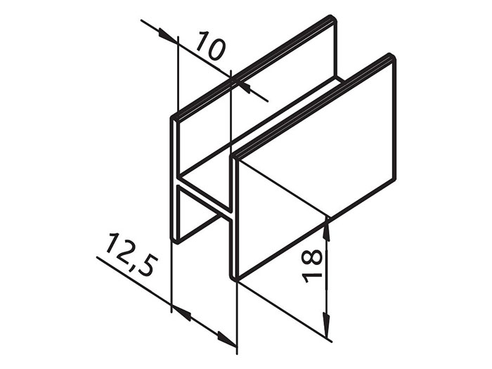 З'єднувальний профіль Slider посилений (венге глянець) L=5000
