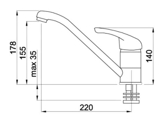 Смеситель Elleci Minerva Cromato