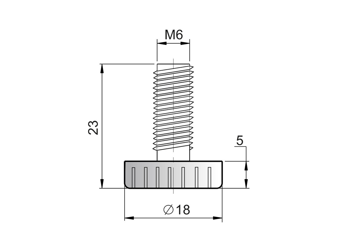 Опора з регулюванням внутрішня GIFF М6