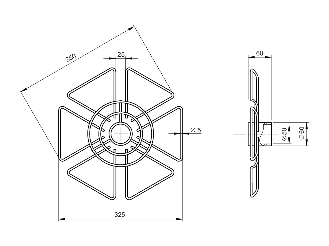 Полка для бокалов GIFF Т1 d=50 хром