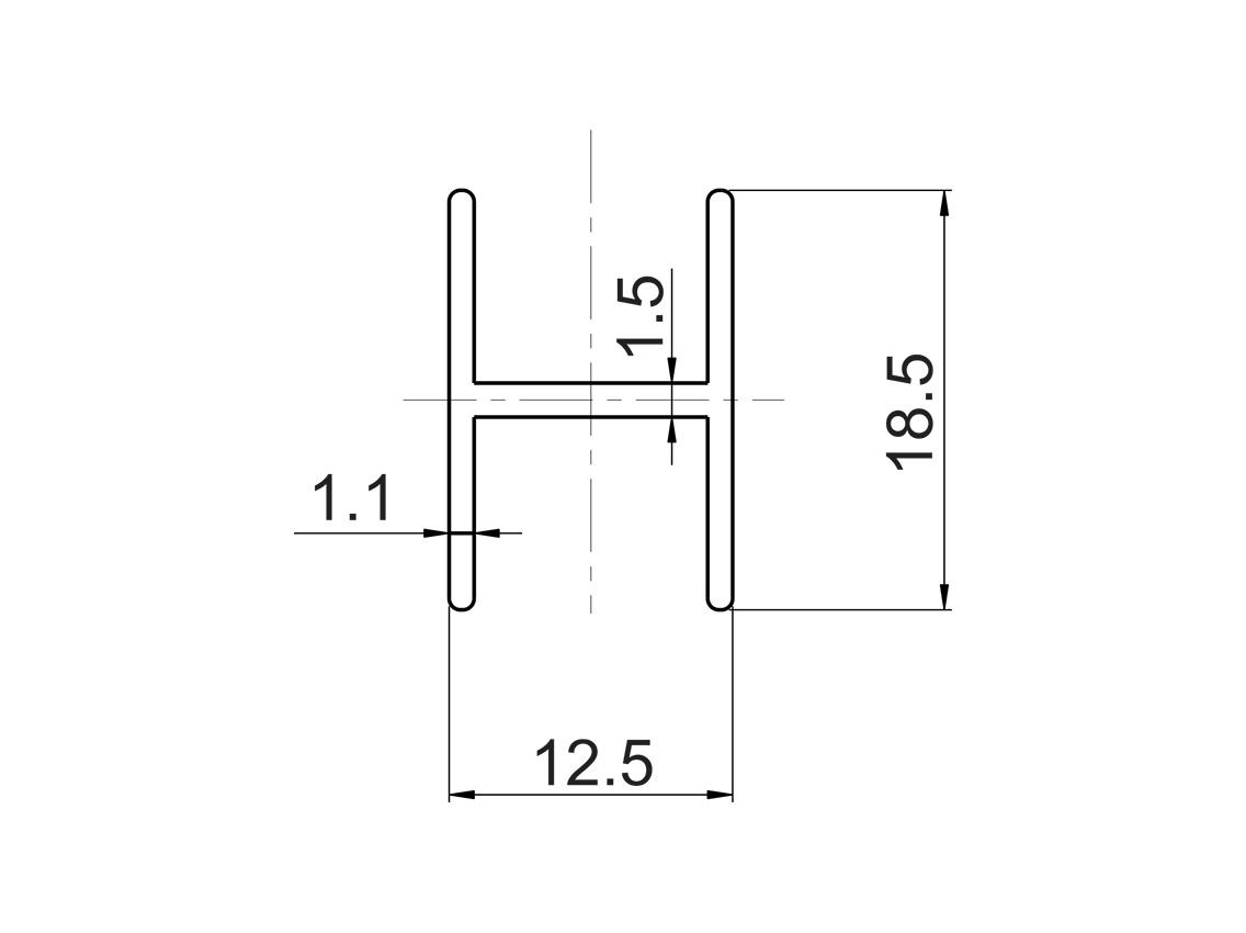 Соединительный профиль Slider усиленный (серебро) L=5000