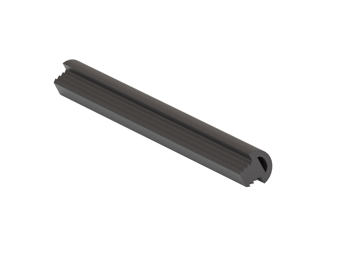 Штанга прямокутна зі вставкою гардеробна з кріпленням Volpato Stili L=1200 алюміній