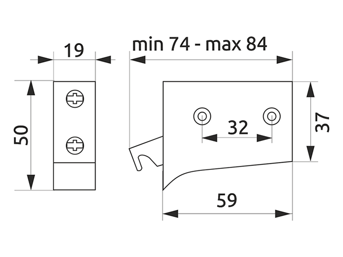 Шкафодержатель регулируемый GIFF бук
