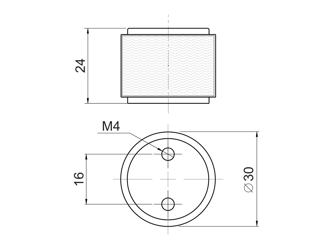 Ручка кнопка Virno Lines 407/16 бронза