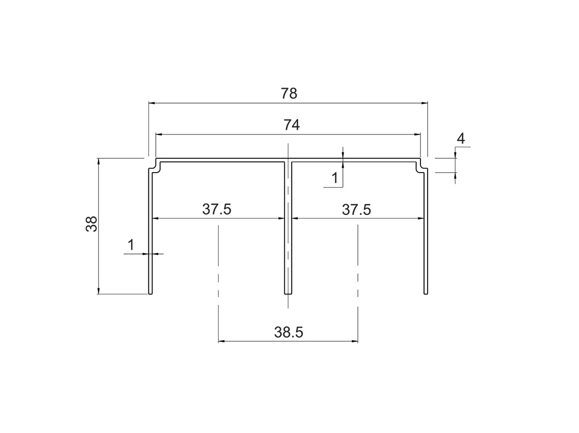 Направляючий профіль верхній Slider AIR L=5000 срібло