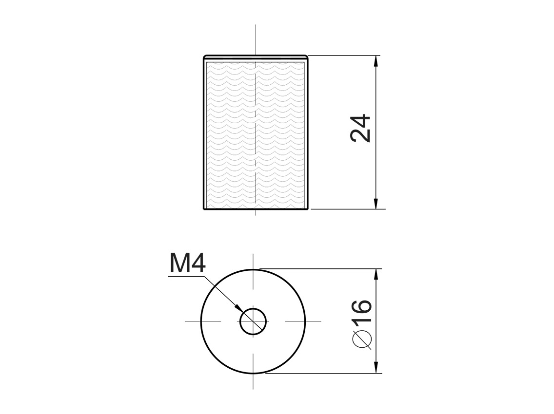 Ручка кнопка Virno Lines 407 матовый хром