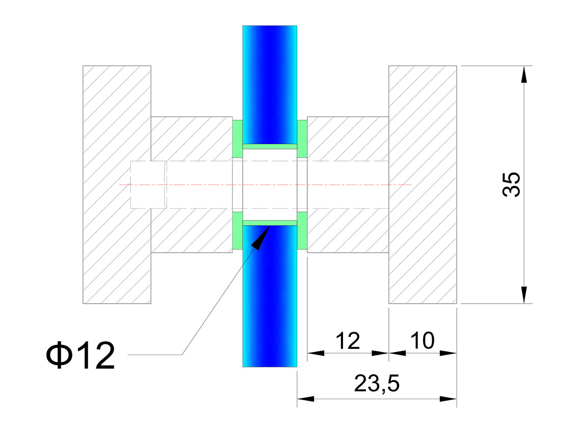 Ручка-кноб квадратная GIFF Glass полированный хром