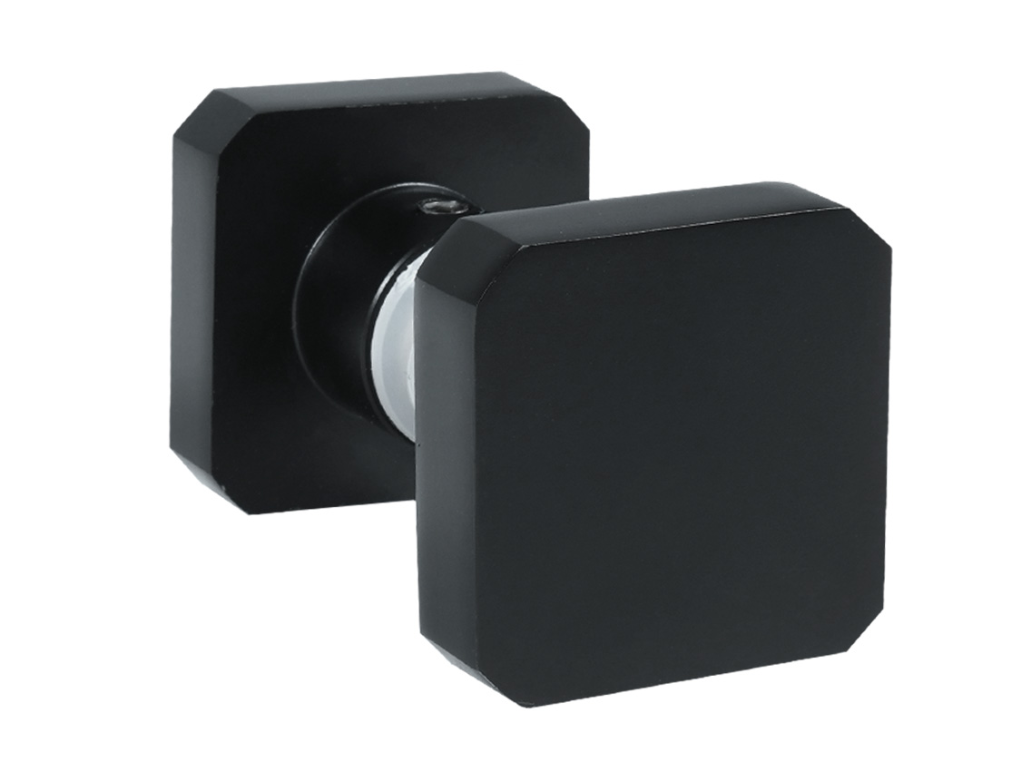 Ручка-кноб квадратна GIFF Glass чорний матовий