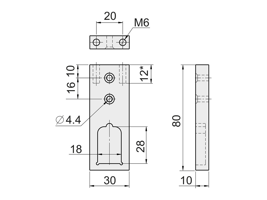 Штангодержатель Slider А 29-29 cеребро