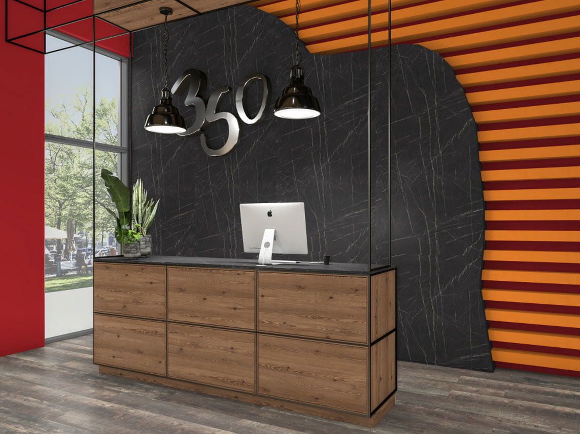 Пластик Egger F206 ST9 Камень Пьетра Гриджиа черный 2800x1310x0,8 мм