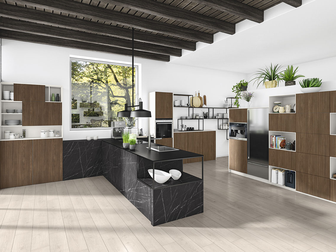 Пластик Egger F206 ST9 Камень Пьетра Гриджиа черный 2800x1310x0,8 мм