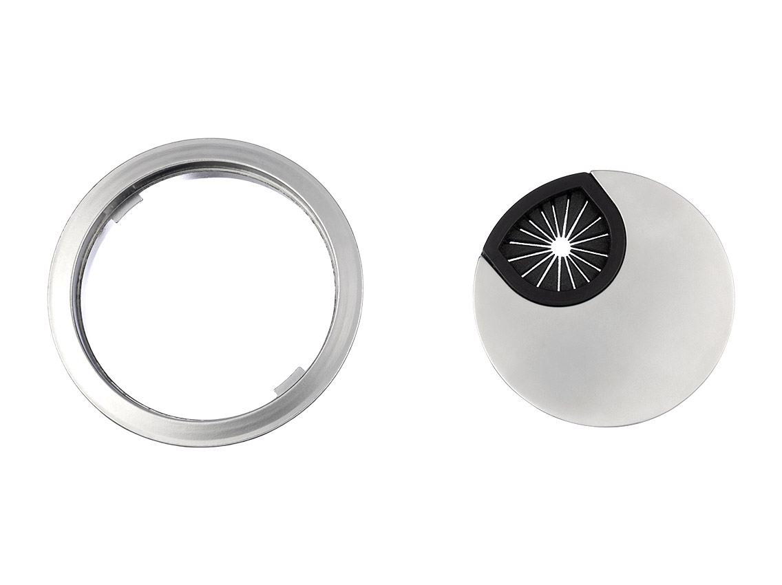 Пропуск для кабелю врізний GIFF Luna d=60 мм матовий хром